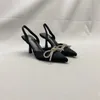 Kleiderschuhe 2024 Sommer Frauen große europäische und amerikanische Rückenluft Sandalen Wasser Diamond Bogen High Heel