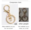 Keychains 5st/Lot Metal Hummer Clasp Hooks 35x65mm Keychain Swivel Split Key Ring Plated Gold DIY Jewelry Making Findings Supplies