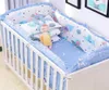 6PCSSet Blue Universe Design Crib Bedding Set Cotton Toddler Baby Bed Linens Inkluderar baby barnsäng Byggare Bedblad Kudde 2205318927422