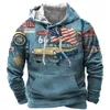 عتيقة للرجال للرجال 3D Moto Print Clothes Route 66 Sweater Fashion Hoodie Streetwear سترة عارضة للرجال هوديز كبير الحجم 240116