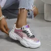 Summer Women Sneakers Fashion Wygodne buty zwykłe cekiny dziewczyna oddychająca platforma buty damskie buty wulkanizowane 240117