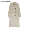 Designer Maxmaras Cashmere Coat Womens ullrockar High End Brand Antisäsong fördubblar ren kashmirrock för kvinnors medellängd stil elegant hepburn kamel c