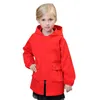 Cappotto per ragazze Trench a maniche lunghe con cappuccio Giacca a vento casual per bambini Tasca grande Stampa per bambini Moda Dolci adolescenti Giacche rosse