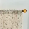 Boho Floral Semi-Blackout Windows Crochet Tassel Curtain Polyester Cotton Linen Blend For Bedroom Living Room Bohemian Curtain 240117