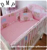 Promoção 6 pçs conjuntos de cama berço do bebê berço conjunto cama do bebê roupainclude4 pára-choqueslençolfronha4509035