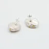 Ladies Pearl Earrings Natural Overdized Silver Stud White Baroque 925 Girl Free Shippi 240116