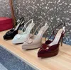 Nouvelle plate-forme Escarpins Sandales pointues super hautes Slingbacks talon stilletto Semelle en cuir Designer de luxe pour femmes Fête de mariage Soirée meilleures chaussures chaussures d'usine