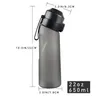 650 ml Wasserflasche Taste Pod AIR Trinkbecher mit Fruchtgeschmack und Strohhalm-Duftring, optional für Outdoor-Fitness-Wasserbecher 240117