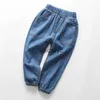 Jeans lawadka sommar tunna barn pojkar flickor jeans byxor bomull barn pojke tjej byxor avslappnad denim hög kvalitet ålder för 2-10 år H240508