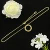 Collar de diseñador Collar de diamantes dorados Joyería de lujo Collar de oro rosa de moda Regalo exquisito del día de San Valentín