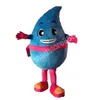 Rabattfabrik Blue Water Drop Mascot Costume Fancy Dress Birthday Födelsedagsfest Juldräkt Karnival Unisex Vuxna Dräkt