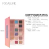 FOCALLURE 18 Cores Pigmento Paleta de Sombras Coloridas Paleta de Sombras Glitter Highlighter Shimmer Matte Eye Maquiagem Cosméticos 240116