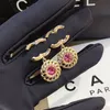 Élégant luxe Boutique boucle d'oreille femmes charme diamant plaqué or boucles d'oreilles concepteur oreille goujon avec boîte style romantique cadeau bijoux anniversaire amour cadeau boucles d'oreilles