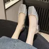 Sukienka buty 2024 Spring Pumps Fashion Bow-Wśród swobodne mokasyna dla kobiet spiczaste palce palec na eleganckim baletnicy Zaptos Mujer