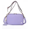 lu Womens Bags Trend Handbags Purple Simple Zipper Tassel Design Messenger Bag Female Small Bags Crossbody Bags for Women