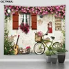 Paysage grande tapisserie Ltaly Rural petite ville rue Style rétro fond décor Hippie tenture murale tapisseries chambre couverture 240117