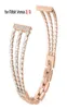 Bracciale in oro rosa per Fitbit Versa 23lite Sostituzione cinturino donna per Fitbit Sense Bracciale Bling Fitbit Sense Correa Luxury H02904292