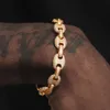 Bästa pris Två-ton Sterling Sier Jewelry VVS Moissanite Diamond Iced Out Cuban Link Chain Armband