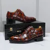 Dress Shoes Authentic Crocodile Belly Skin Hand Stitched Men Lace-up 5cm Heels Genuine Alligator Leather Male Fancy Oxfords