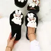 Slippers damesberen set warme voeten platte poppen mode h casual katoenen slipper vrouwen zomer