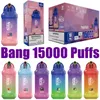 Puff 15k Bang 15000 Puff Sigarette elettroniche usa e getta Vape 0% 2% 3% 5% 23ml Pod preriempito 650mah Batteria ricaricabile 22 gusti Vaper Pen