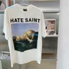 Saint Michael Street Trendy Angel Sheep Theme Printed Short Sleeved T-shirt Rqno