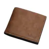 Spring and Autumn New Men's Short Casual Wallet pu Leather Wallet Driver's License Holder 020924a