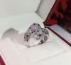 Anillo con cabeza de leopardo con doble punto negro dominante con personalidad, anillo para mujer 039s, regalos de baile lujosos, Golde9853776