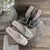 Hausschuhe Haus Weiße Damen- und Damensandalen Home Slides Schuhe Low Heel Sommer 2024 Mules Chic Eleganter Schuh Sale Casual Y Eva