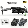 H9 Drone com câmera HD, motor sem escova WiFi FPV controle remoto dobrável RC Quadcopter, câmera elétrica para evitar obstáculos UAV, brinquedos ao ar livre