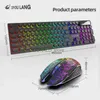 Tastiere 2.4G Tastiera wireless Mouse Set Retroilluminazione RGB Ricaricabile Copritasti Tastiera da gioco Mouse Combo per Kit PC Gamer Computer portatile J240117