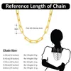 ORSA JEWELS 14K Gold Plated Genuine 925 Sterling Silver Paperclip Neck Chain 6/9.3/12mm Link Necklace for Women Men Jewelry SC39 240117