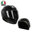 Capacete de motocicleta italiano Agv aberto de rosto inteiro masculino e feminino Four Seasons Capacete de motociclismo c certificado antiembaçante leve respirável k 9WNF