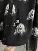Herensweaters Designer-sweaters voor heren Herenkleding Gebreid overhemd Halspullover Kasjmier Lange slim-fit jassen Enkele rij gesp Mohair Schedel Skeletprint Wol Herenzweet