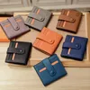 Kvinnors designer plånböcker flerfärgade kort mini äkta läderkorthållare spänne bärbar identifieringsväska
