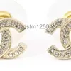 Channel Stud Earrings Pearl Diamond Drop Gold Designer för Woman Fashion Brand Not Fade Silver Wedding Earings VMUN