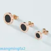 2024 New Age Sieraden Designer Stud Creatieve Zwarte Romeinse Cijfer Cirkel Liefhebbers Oorbellen Vrouwelijke Rose Gold Trinket