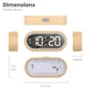 FanJu Digital Clock Alarm Snooze Table Thermometer Electronic USB charger LED Wooden Watch Living room Desk Clocks AAA Powered 240116