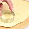 Baking Moulds 2/5/10Pcs Circular Tart Ring Tartlet Cake Fruit Pie Mousse Molds Cookies Pastry Circle Cutter Perforated Kitchen Mould