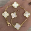 Van Four Leaf Clover Bracelet Cleef Classic designer Bangle White Red Blue Agate Shell Gold Silver Charm Bracelets 18K Gold Plated Women Luxury Jewelr