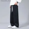 Pantalones para hombres Primavera Otoño Diseñador para hombres Correr Baggy Track Pants Plaid Pana Pierna recta Pierna ancha Pantalones deportivos casuales para hombres Ropa Q240117