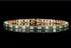 Choucong Brand New Wedding Bracelets Luxury Jewelry 18k Gold Fill Princess Cut 5A Cubic Zircon Emerald Gemstones Eternity Party Wo5081416