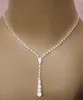 2019 Bling Kristall Brautschmuck Set versilberte Halskette Diamant Ohrringe Hochzeitsschmuck Sets für Braut Brautjungfern Frauen A9995162