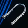 Bestandener Test: Damen-Armband aus 925er-Sterlingsilber, 2 Reihen, rund, blinkender Moissanit-Diamant, Tennisarmbänder, Ketten für Männer und Frauen, für Party, Hochzeit, Größe 15 cm – 23 m