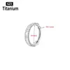 1PC G23 Piercings 8/10mm Earrings Zircon Septum Nipple Nose Ring Conch Cartilage Tragus Helix Ear Stud Body Jewelry 16G 240117