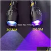 Lampes de poche Torches Alonefire E17 UV LED lampe de poche 365nm Traviolet Zoomable Invisible Chat Chien Taches De Chasse Marqueur Checker Aaa B Dh3Lb