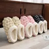 Slippers 2024 Vrouwen Bubble Slides EVA Winter antislip Baotou Paar Katoen Mop Mannen Schoenen Indoor Home Outdoor fleece