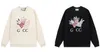 Tasarımcı Sweaters Lüks Sweatshirtsdigital Jet Baskılı Renkli Yıldırım Kedi Tavşan Karikatür Kazak Kazak Erkek ve Kadınlar Yuvarlak Boyun Süvari