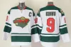 공장 아울렛 남성 미네소타 와일드 #7 Cullen #9 Mikko Koivu #22 Clutterbuck #22 Niederreiter Green Red White Ice Hockey Jerseys