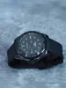 Relógios de pulso SEIKOMOD Relógio Mecânico Personalizar Preto Rotatable Bezel Multifuncional Negócios Quartz Silica Gel Strap Homens